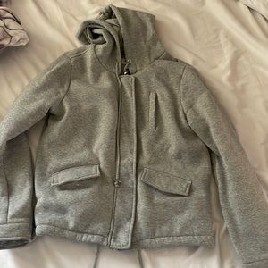 womens grey zip up